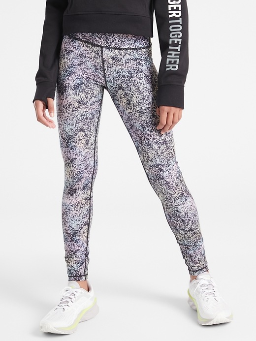 Image number 1 showing, Athleta Girl Printed Chit Chat Tight