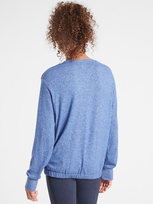 2 of 8 showing, with the color Chrome Blue of product Athleta Girl Luck of the Drawcord Top