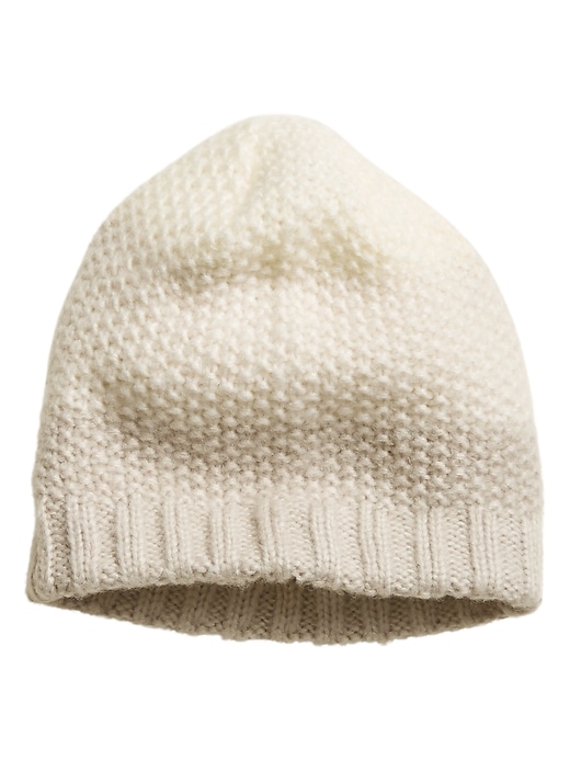 2 of 8 showing, with the color Abalone Grey/ Chantilly Cream/ Sea Salt of product Cozy Stripe Beanie