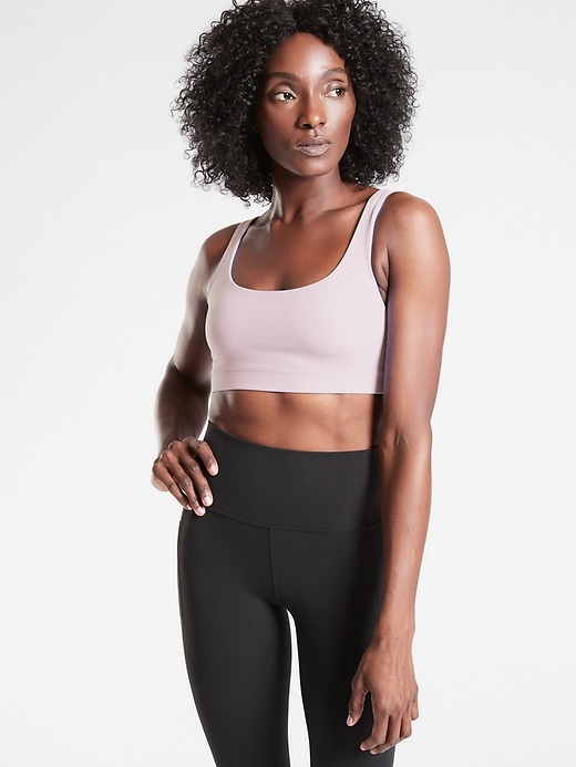 1 of 8 showing, with the color Delicate Pink of product Exhale Bra A-C