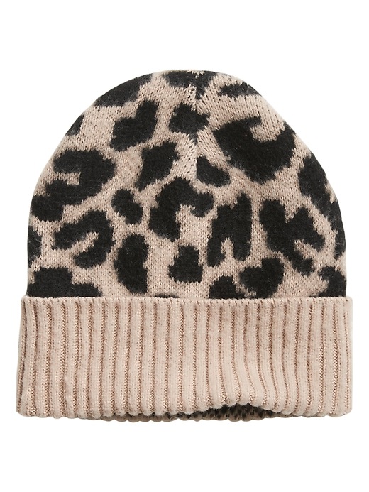 View large product image 2 of 2. Leopard Beanie