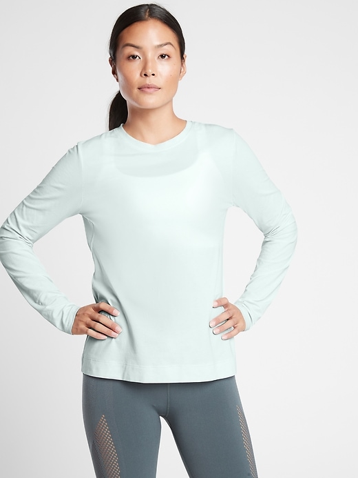 1 of 8 showing, with the color Halcyon Blue of product Outbound Top