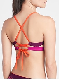 View large product image 3 of 3. Colorblock Triangle Bikini Top A&#45C