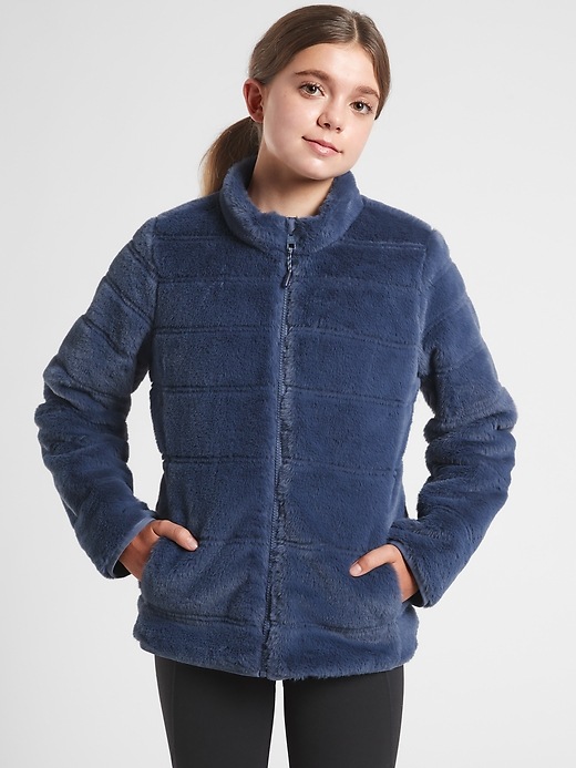 Athleta Girl Reversible Warm + Fuzzy Jacket. 1
