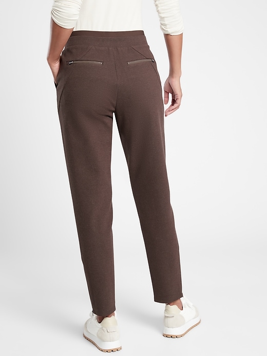 2 of 8 showing, with the color Dark Brown Heather of product Venice Heathered Pintuck Pant