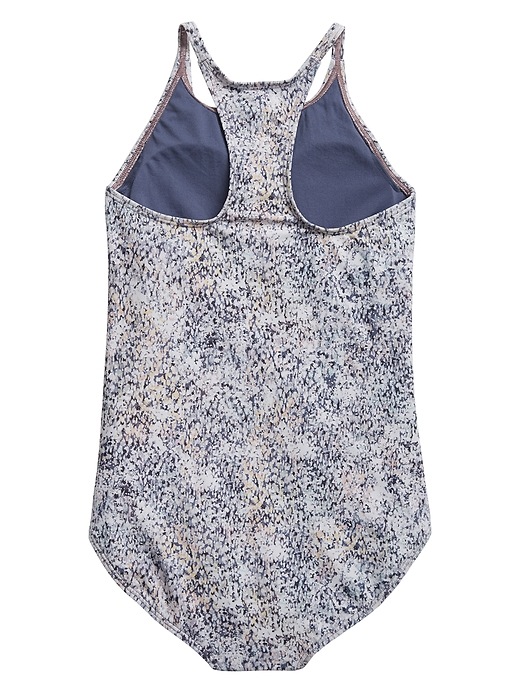 View large product image 2 of 2. Athleta Girl Ice Pink Camo One Piece