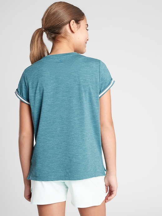 2 of 8 showing, with the color Dark Surf Teal of product Athleta Girl Go Getter Tee