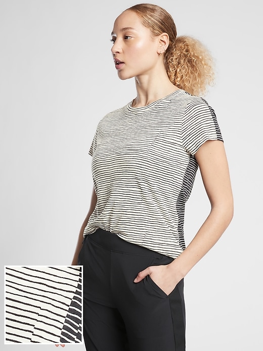 View large product image 1 of 2. Organic Daily Striped Tee