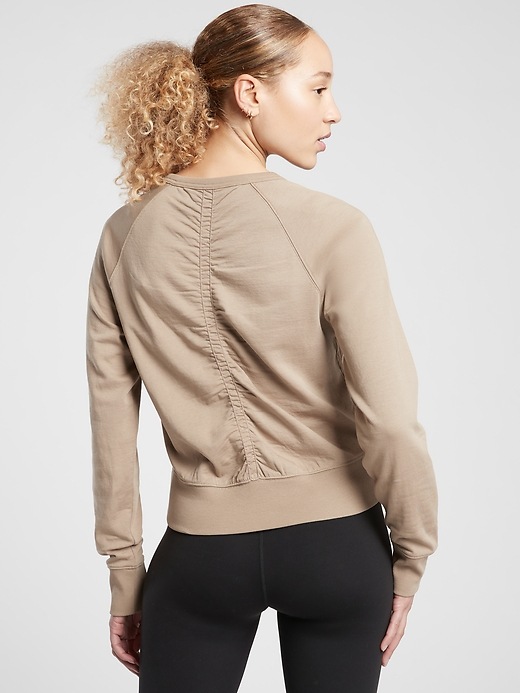 2 of 8 showing, with the color Brownstone Beige of product Sundown Puckered Sweatshirt