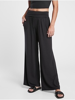 athleta wide leg yoga pants
