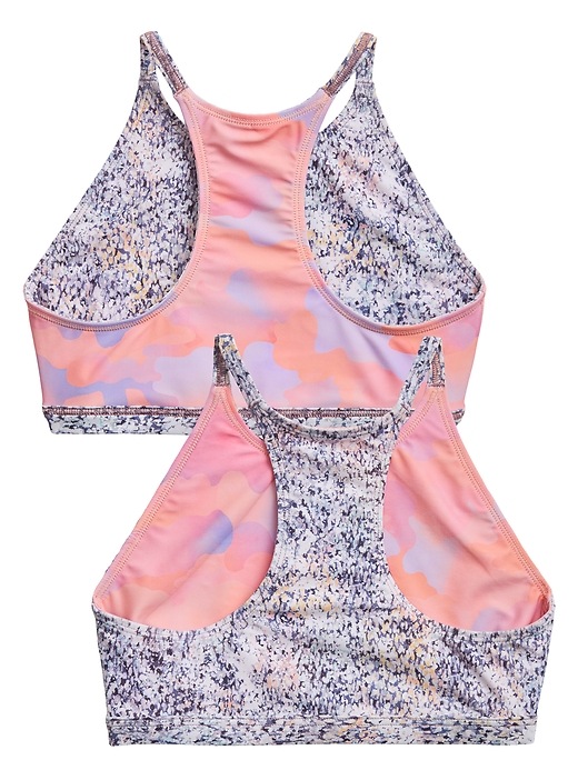 Image number 2 showing, Athleta Girl Reversible Ice Pink Camo Bikini Top