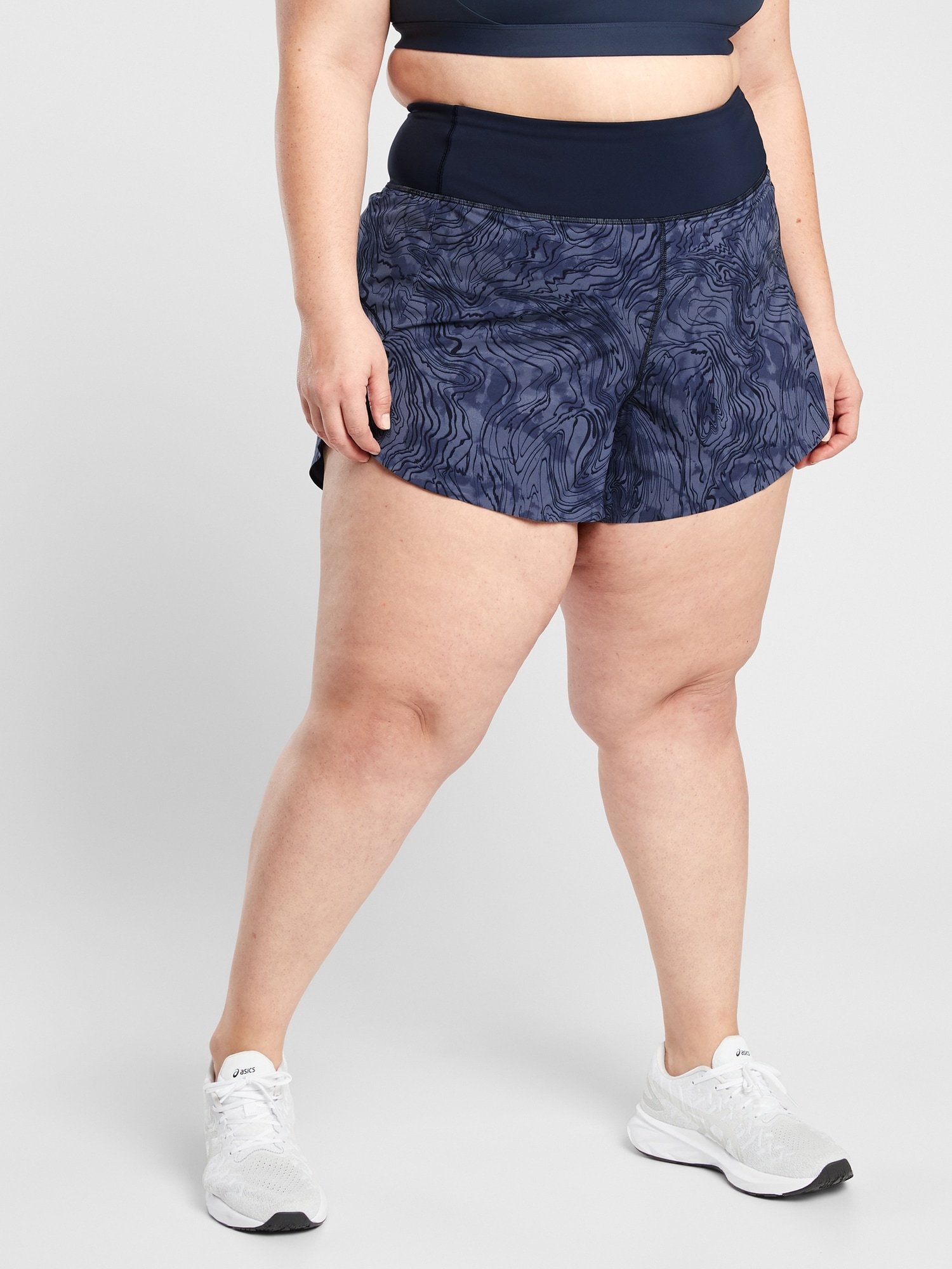 athleta printed running free short 3.5
