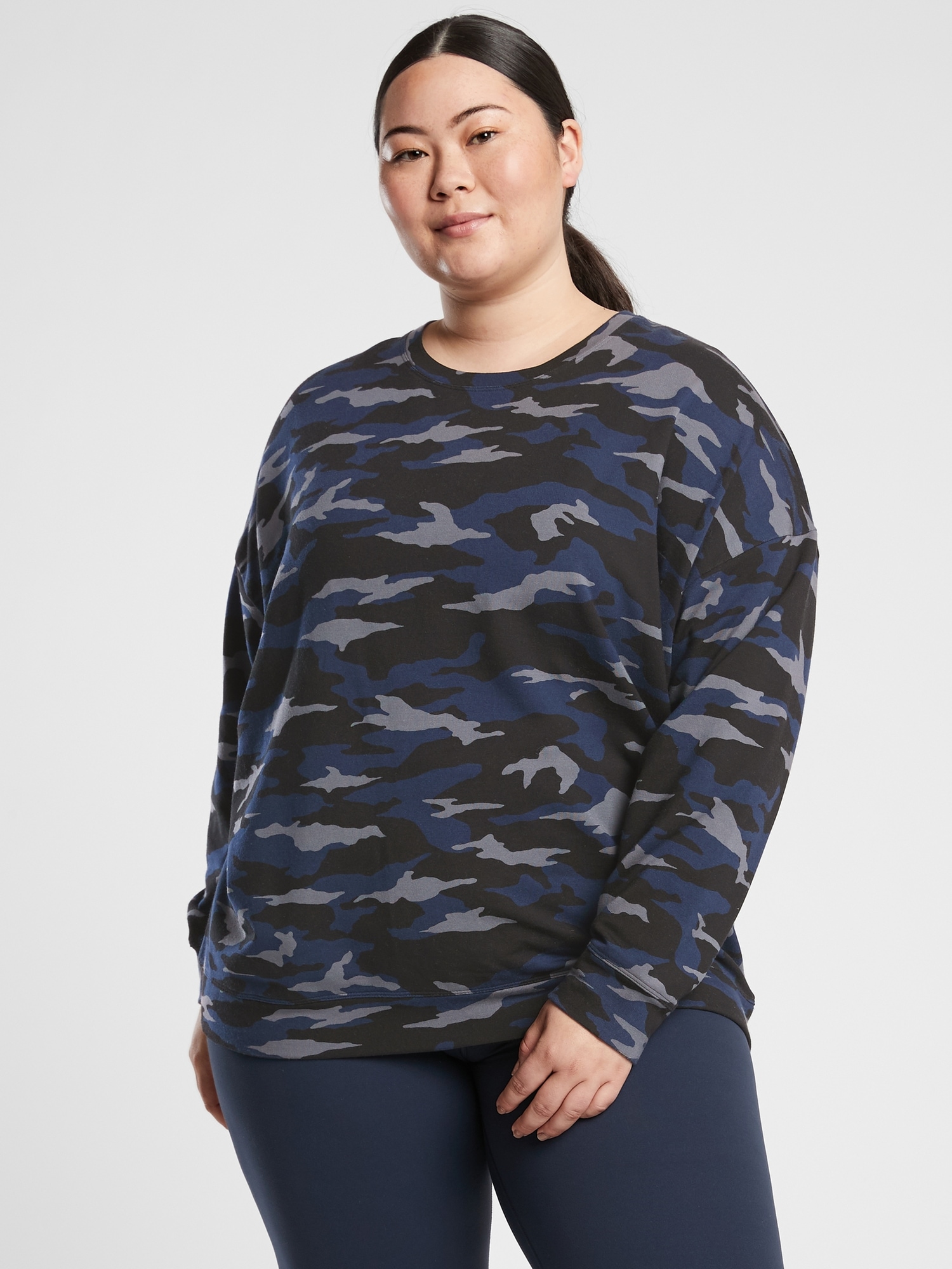 athleta undercover camo pullover