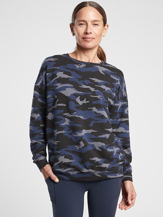 athleta camo sweater