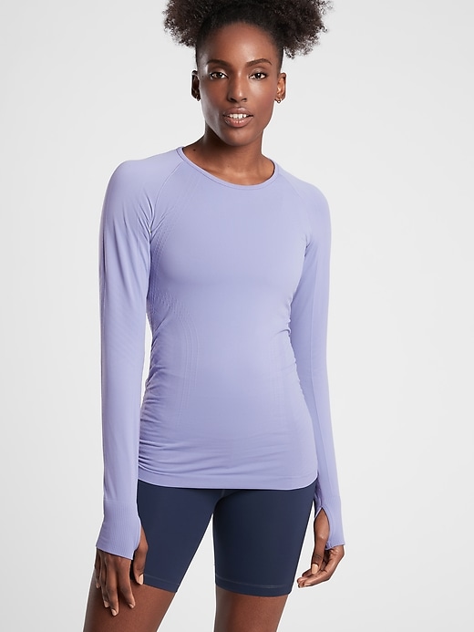 1 of 8 showing, with the color Dusk Purple of product Speedlight Seamless Top