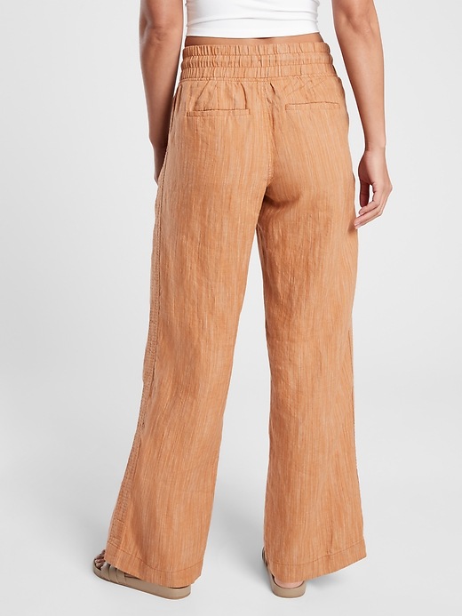Image number 2 showing, Cabo Linen Textured Wide Leg Pant