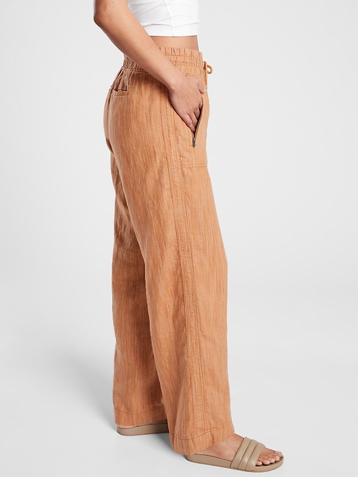 Image number 3 showing, Cabo Linen Textured Wide Leg Pant