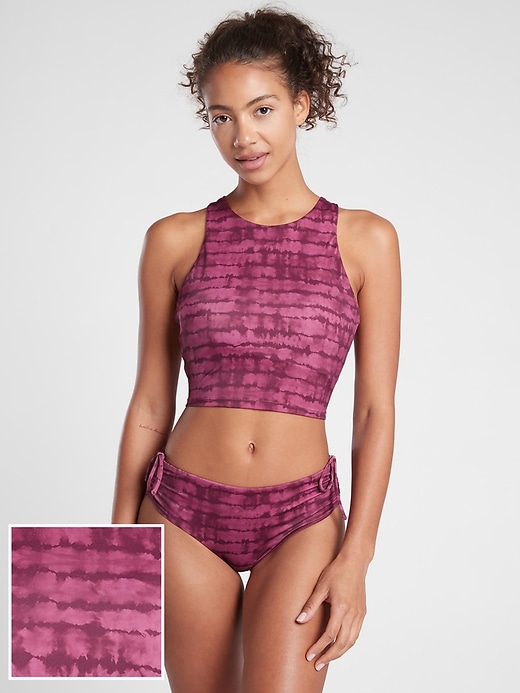 Athleta Conscious Crop Printed Bikini Top D&#45DD. 1