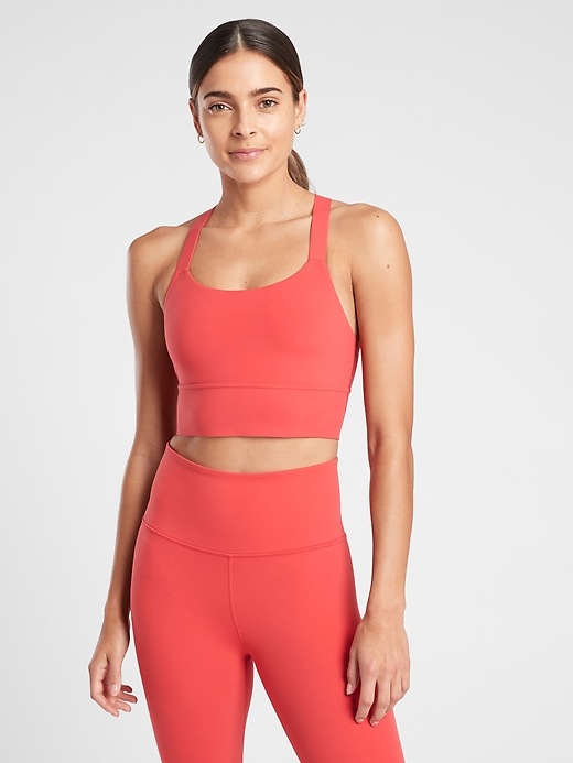 2 of 8 showing, with the color Lychee Red of product Warrior Longline Bra A-C