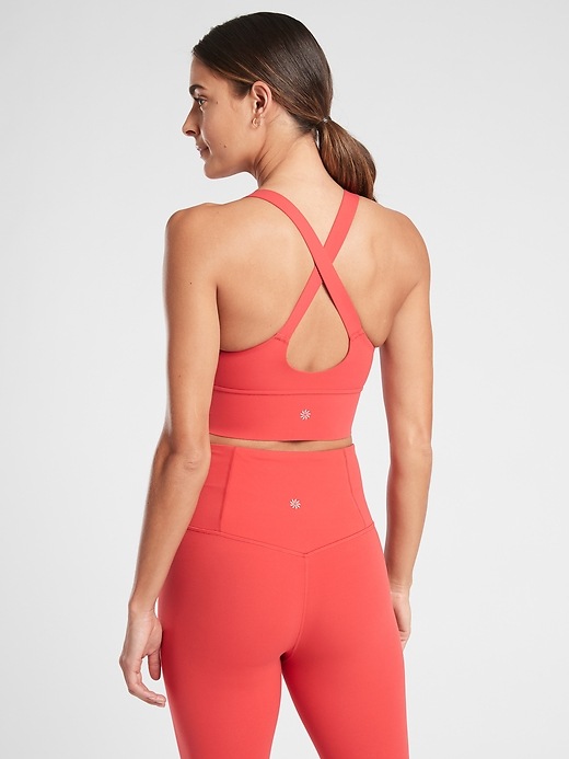 1 of 8 showing, with the color Lychee Red of product Warrior Longline Bra A-C