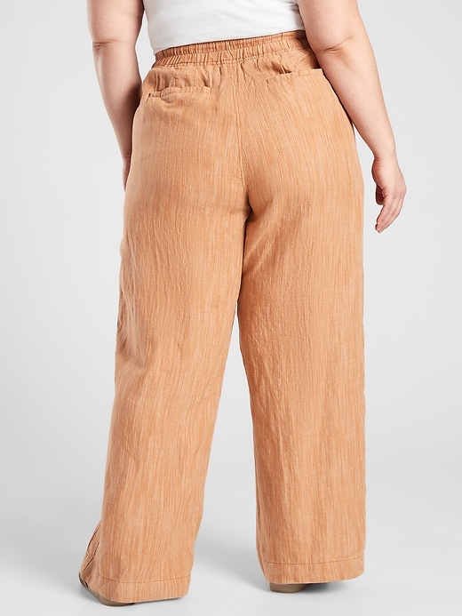 Image number 5 showing, Cabo Linen Textured Wide Leg Pant