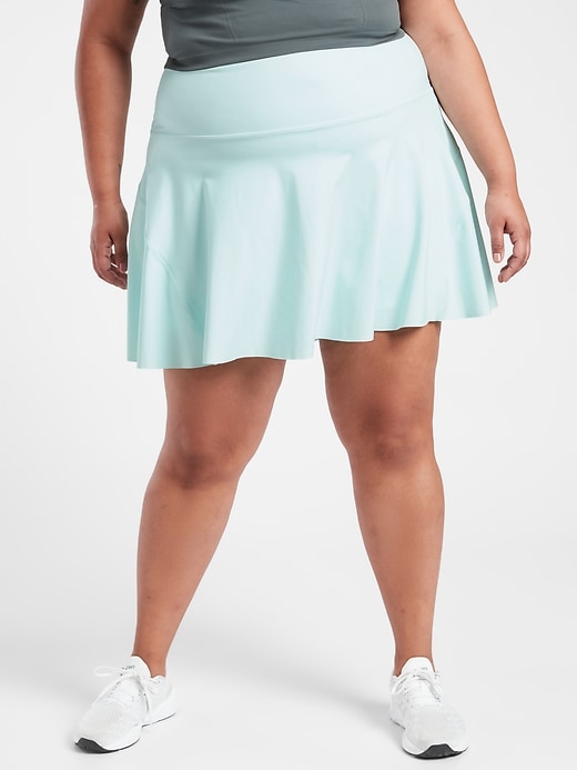 1 of 8 showing, with the color Oasis Blue of product Ace High Rise 15 1/2 Tennis Skort