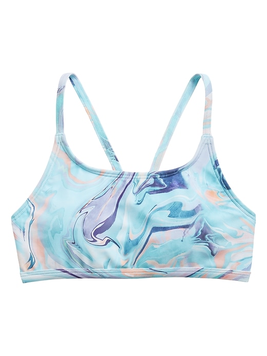 View large product image 1 of 2. Athleta Girl Ocean Marble Bikini Top