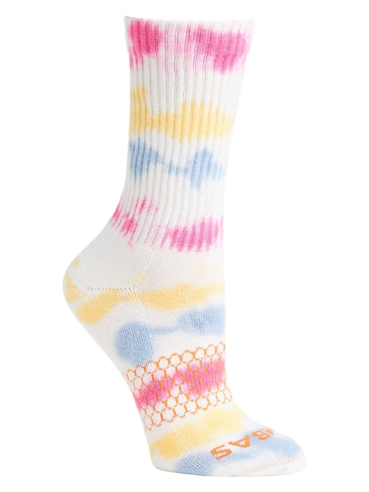 View large product image 1 of 1. Stripe Tie Dye Pride Calf Sock by Bombas&#174