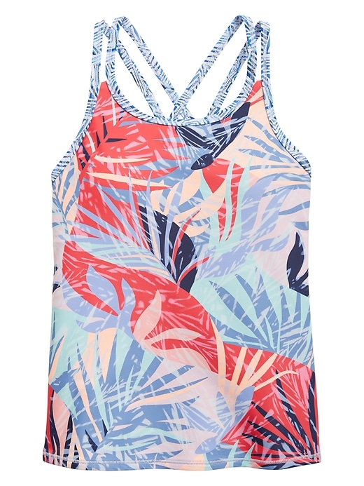 View large product image 1 of 3. Athleta Girl Palm Oasis Tankini Top