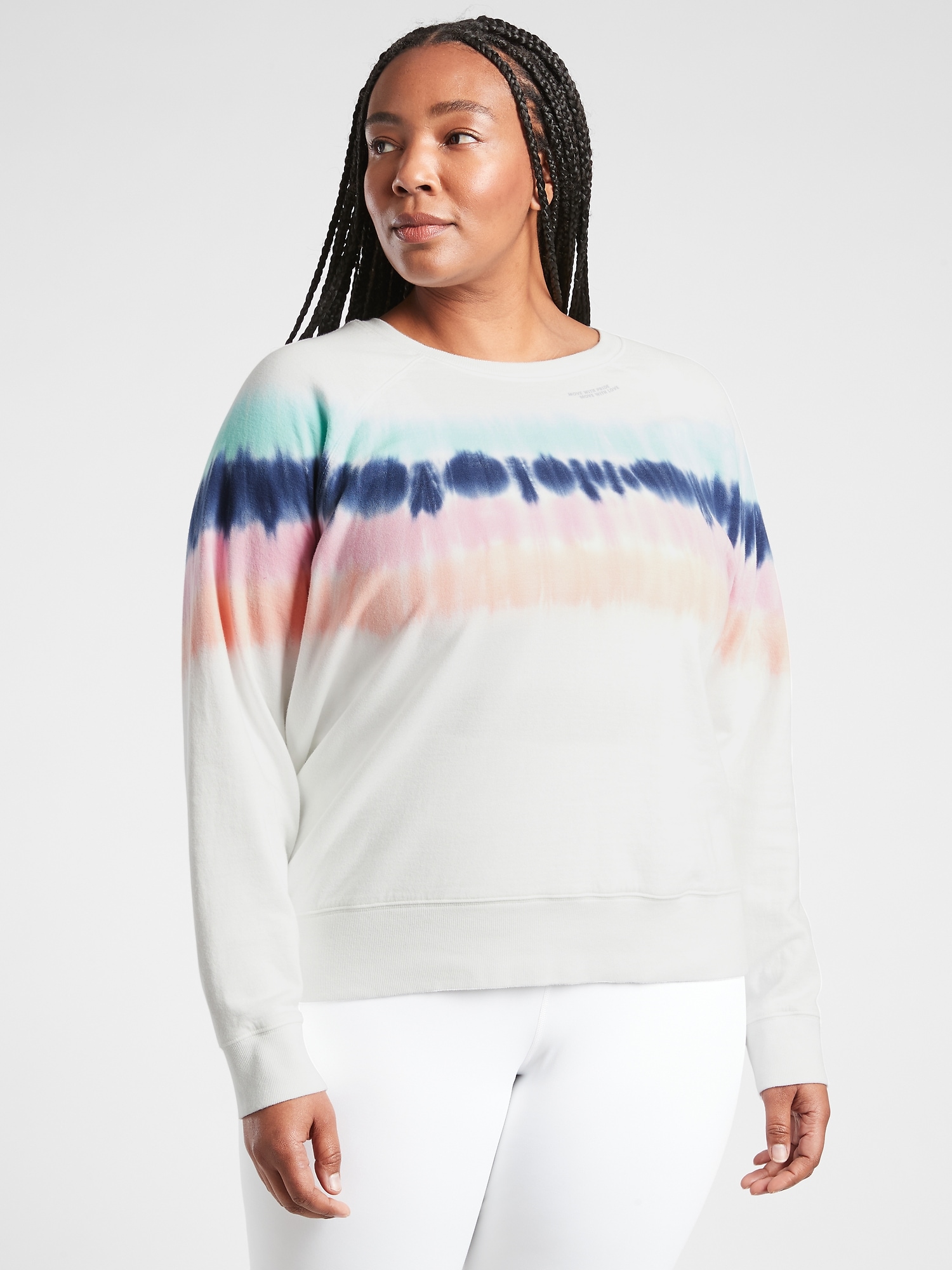Sundown Tie Dye Stripe Sweatshirt | Athleta