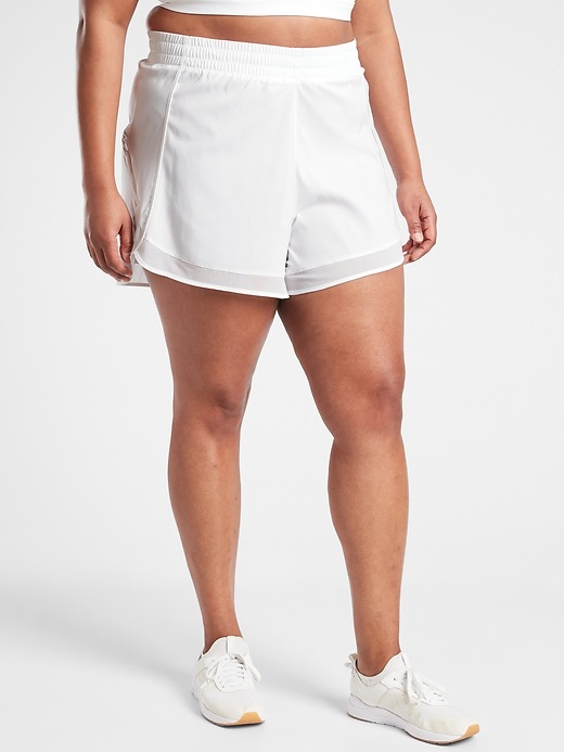 athleta mesh racer shorts