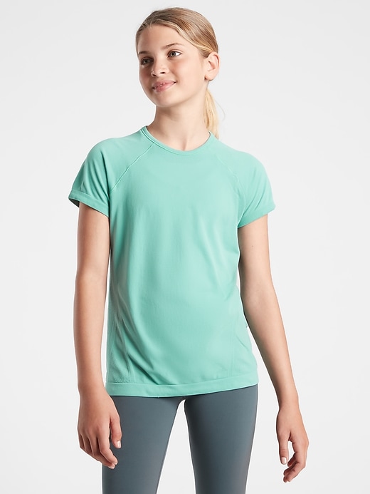 Athleta Girl Power Up Seamless Tee | Athleta