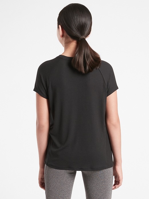 2 of 8 showing, with the color Black of product Athleta Girl Everyday Energy Tee