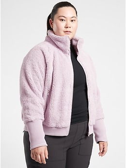 athleta cozy sherpa reversible jacket