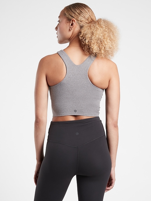 2 of 8 showing, with the color Grey Heather of product Conscious Crop Bra D-DD