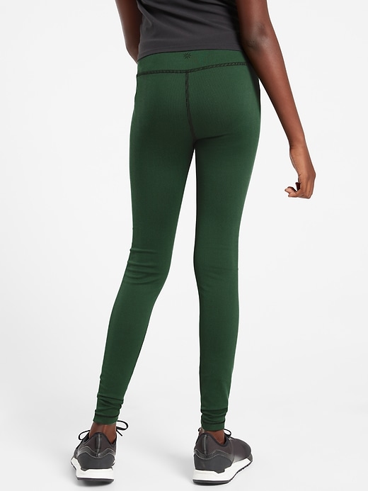 2 of 8 showing, with the color Seaweed Snack of product Athleta Girl High Rise Rib Chit Chat Tight