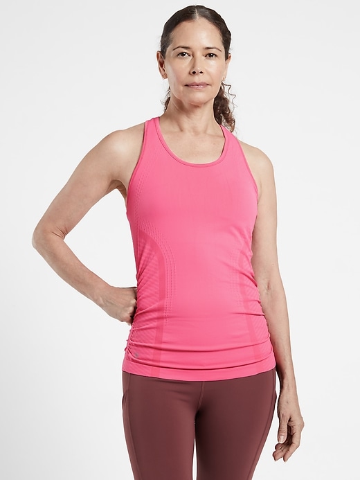 Athleta Tank Top Speedlight Seamless Racerback Pink Women’s Size 2024 Medium Yoga