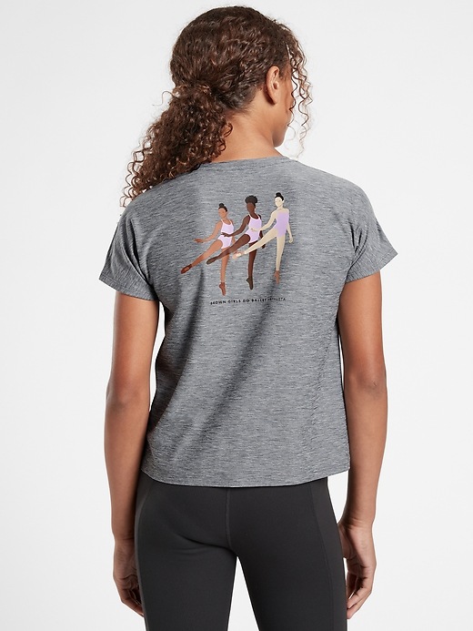 View large product image 2 of 3. Athleta Girl Grace Graphic Tee