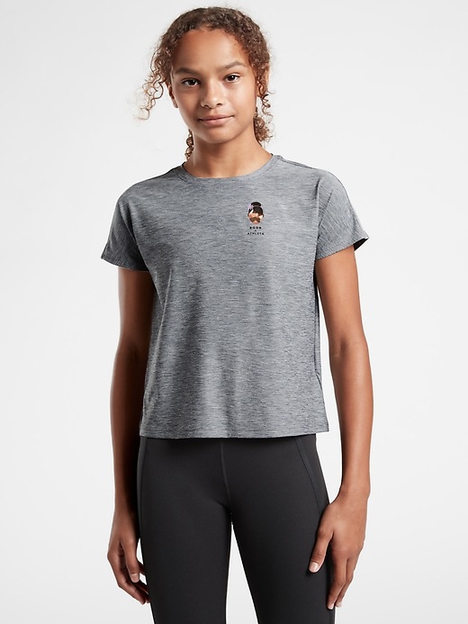 View large product image 1 of 3. Athleta Girl Grace Graphic Tee