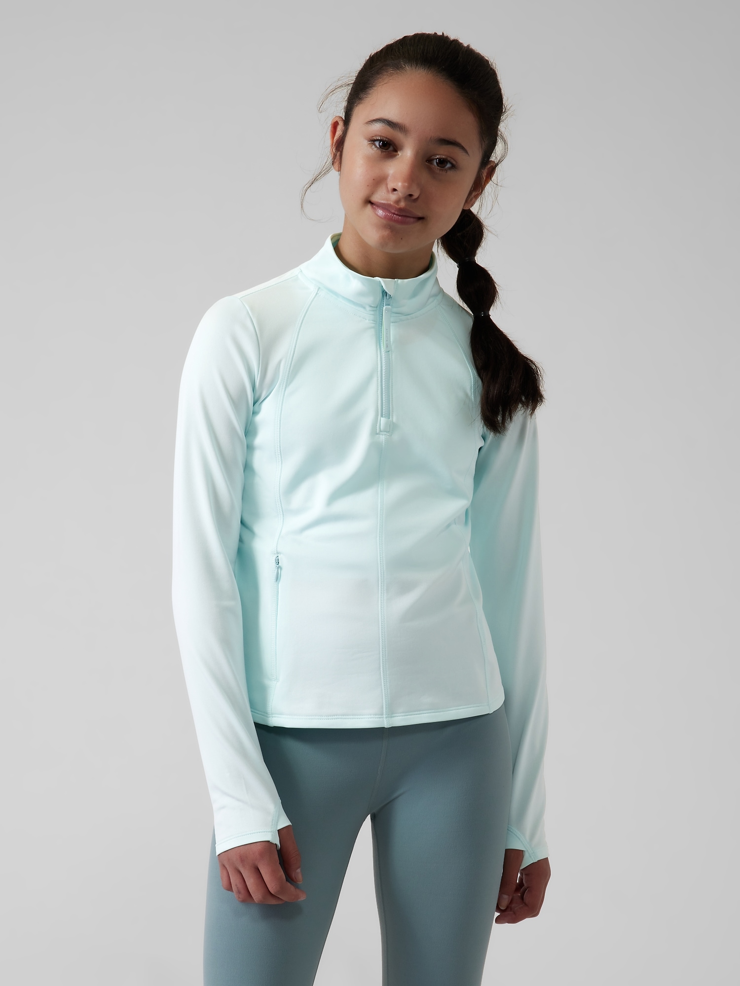 Athleta Girl Activate Half Zip Top Athleta