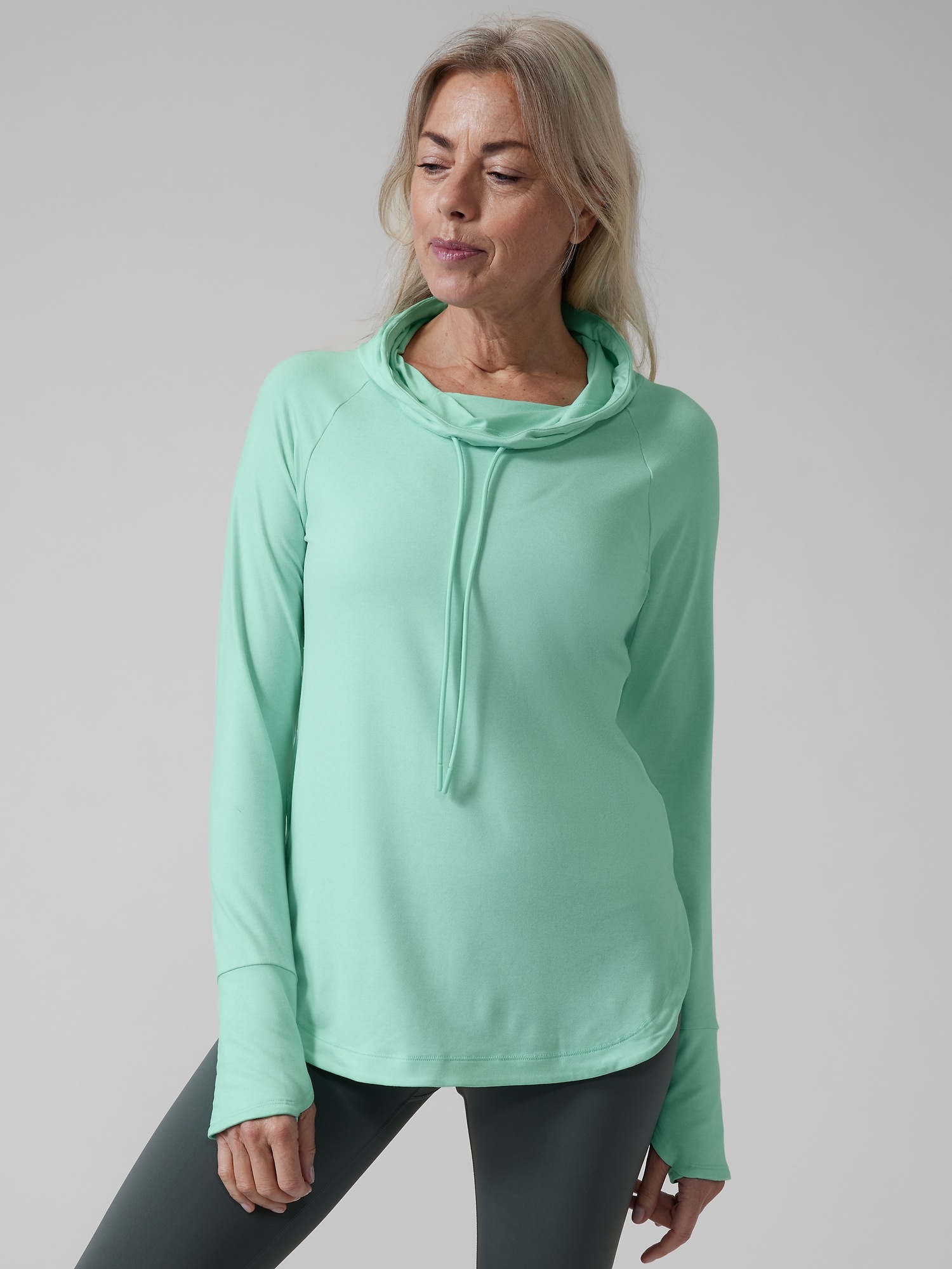teal sweatshirt