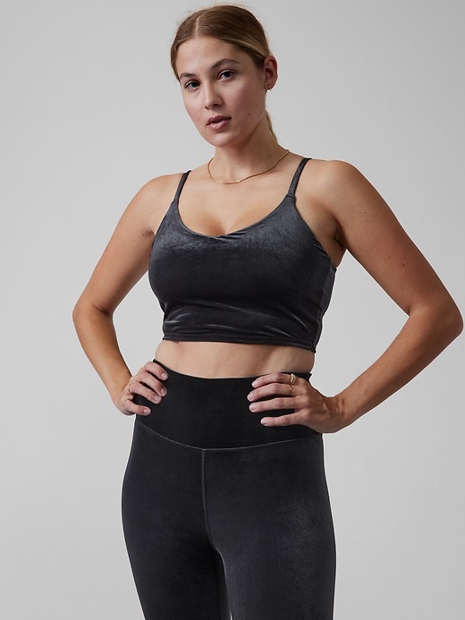 Elation V-Neck Velvet Crop D-DD+ | Athleta