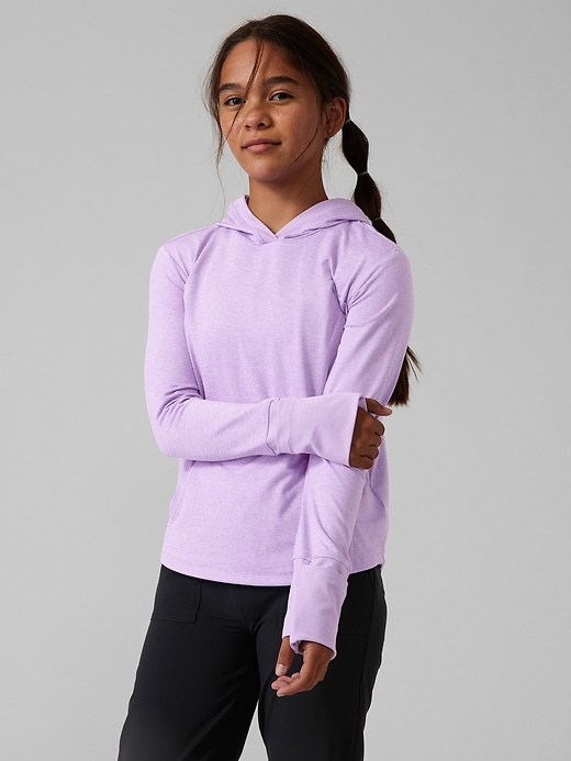 Image number 1 showing, Athleta Girl Uptempo Hooded Top
