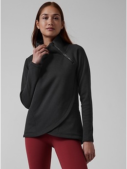 athleta run free half zip
