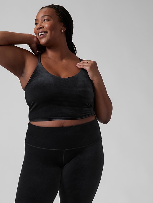 Elation V-Neck Velvet Crop D-DD+ | Athleta