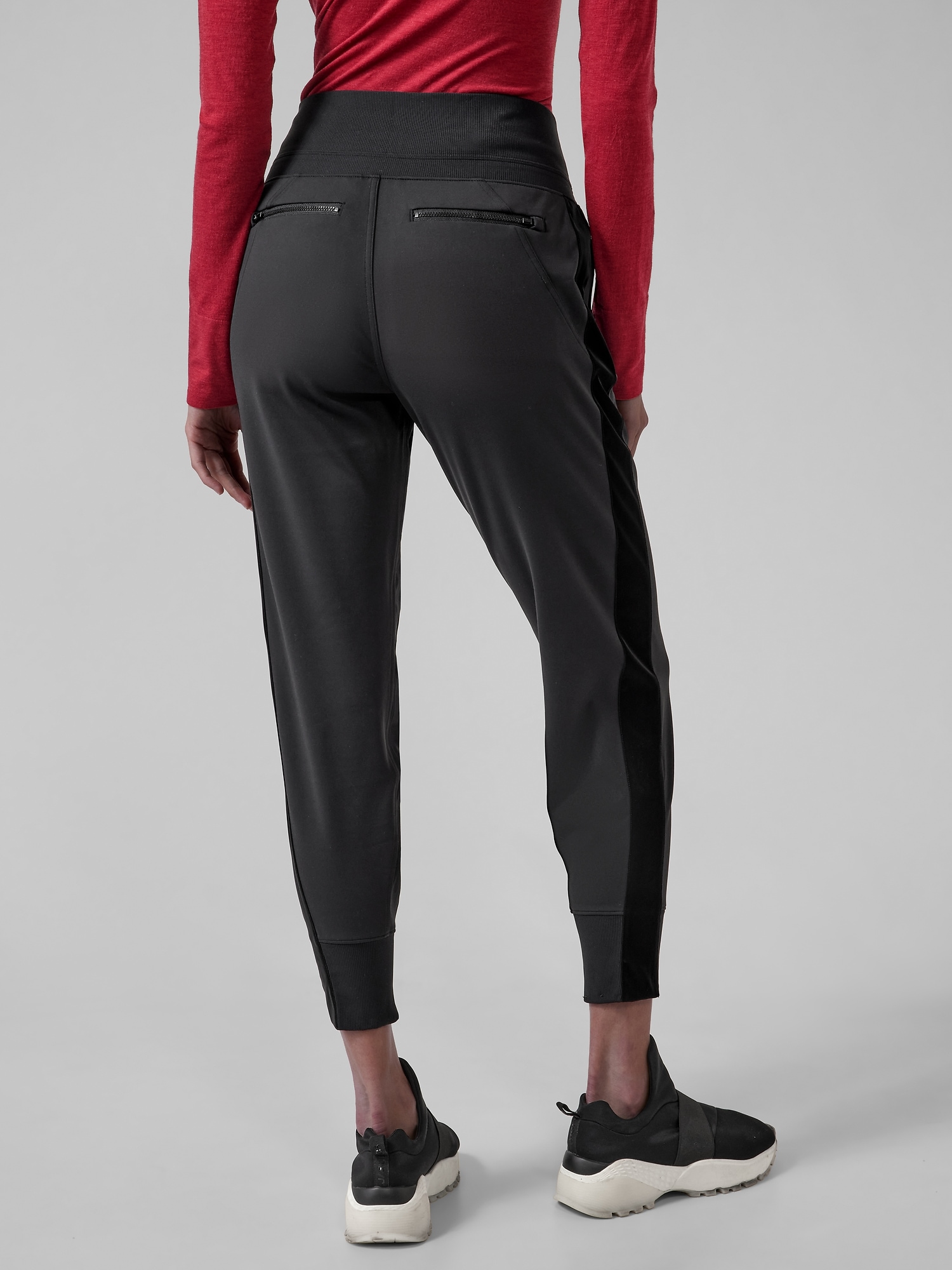 athleta venice velvet stripe jogger