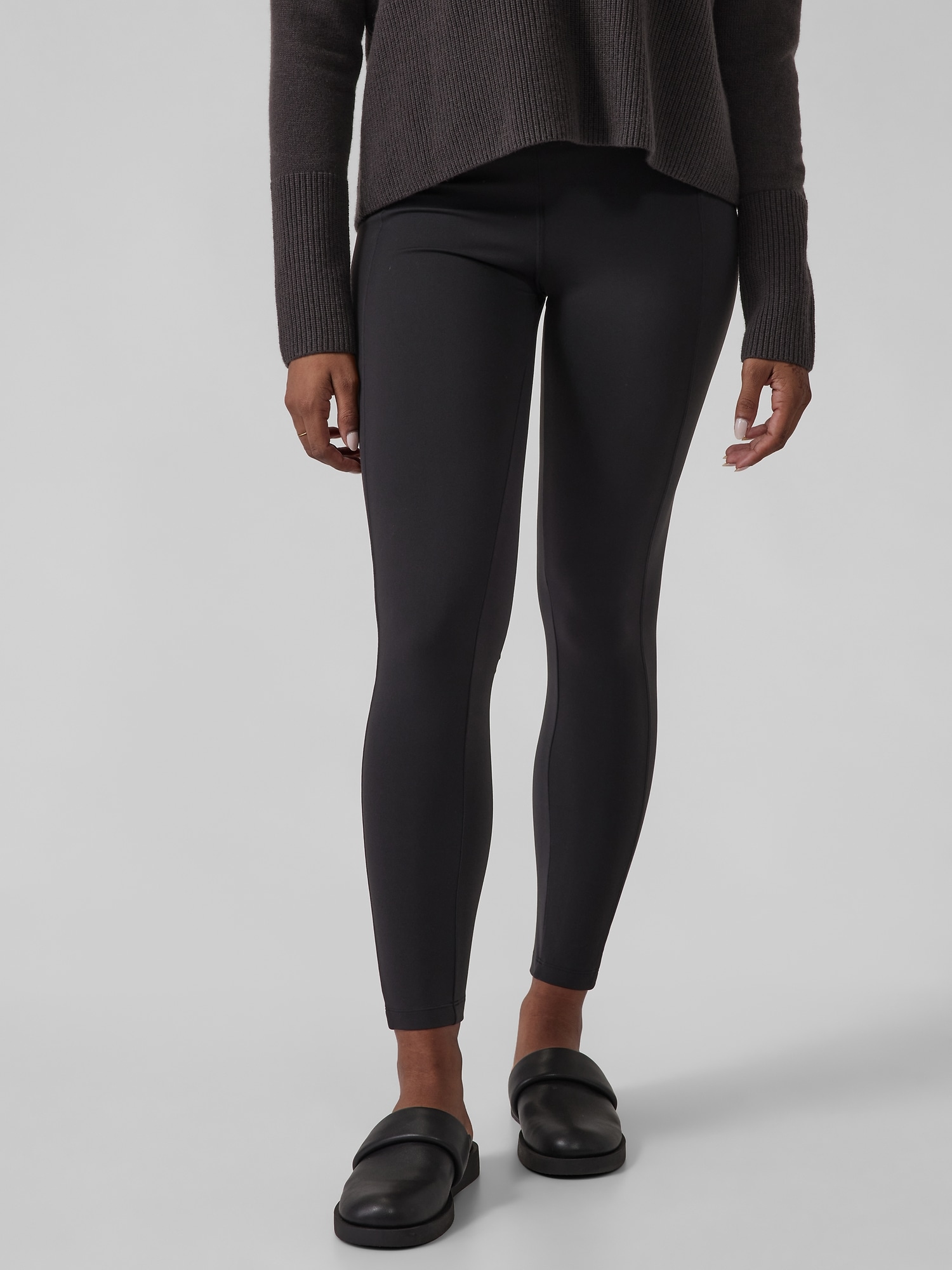 NWT Athleta Small Black Delancey Flare Yoga Pants Leggings Back Pockets  $109