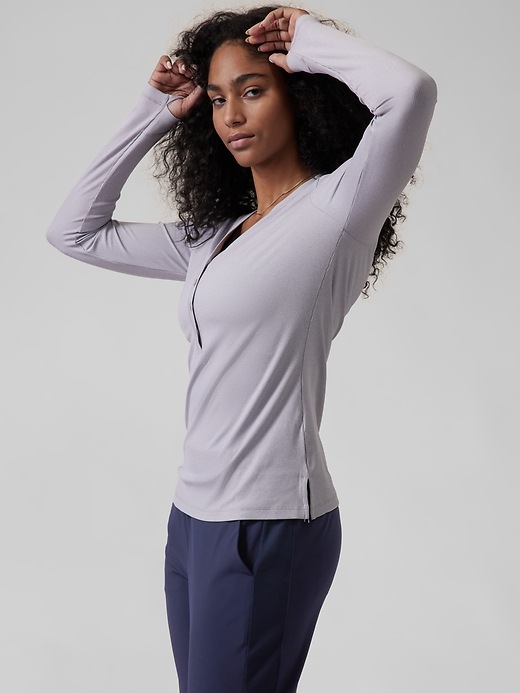 Image number 3 showing, Uptempo Ribbed Henley Top