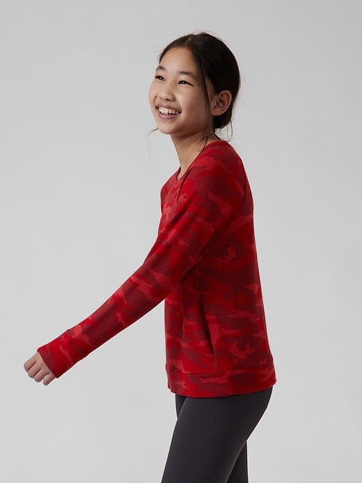 Image number 3 showing, Athleta Girl Warm Up Sweatshirt