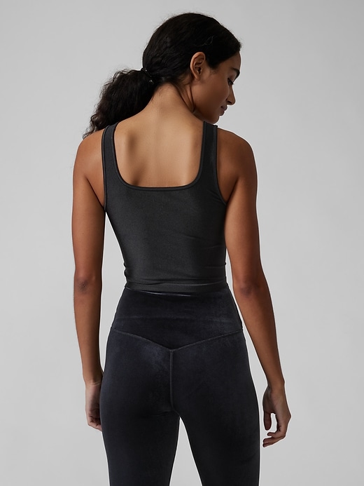 2 of 8 showing, with the color Black of product Shanti Shine Crop Tank